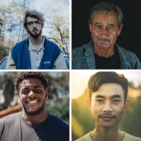 head shots of four different men